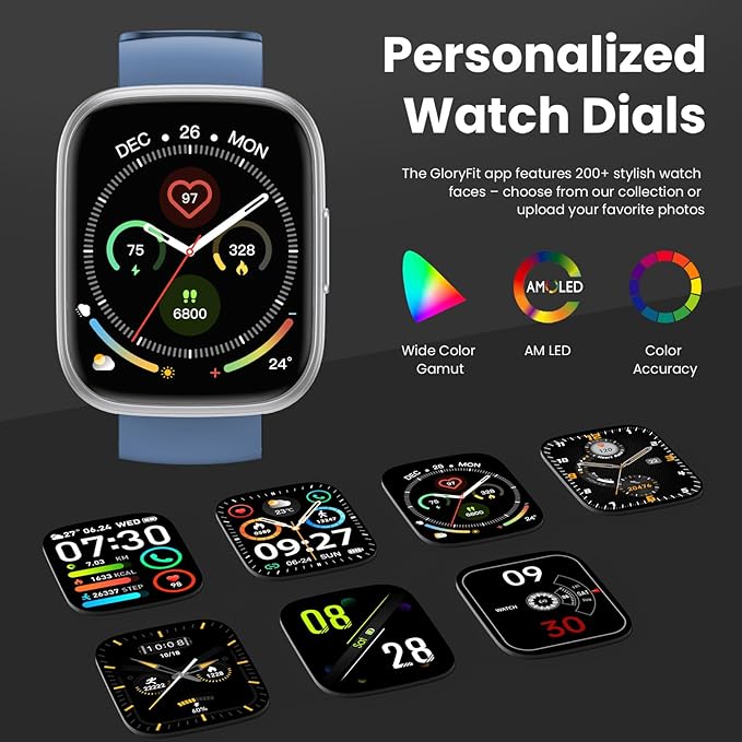 Smart Watch for Men Women (Answer/Make Call), 1.95" Touch Screen Fitness Tracker with Heart Rate/Sleep Monitor, IP68 Waterproof Smartwatch for Android iOS, Fitness Watch with 120+ Sports Modes, Blue