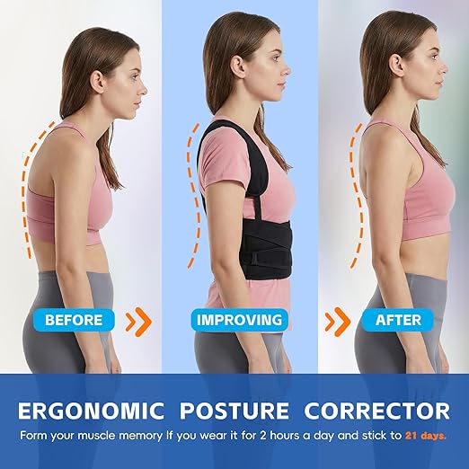 Back Brace Posture Corrector for Women and Men Comfy Shoulder Straightener, Pain Relief: Upper/Lower Back.Support for Scoliosis, Hunchback, Thoracic Spine Upgraded Full Back Support——XSmall