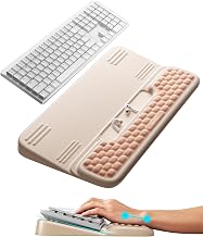 Vaydeer Keyboard Stand with Wrist Rest, Gaming Wrist Support Pad, Ergonomic Hand Rest Arm Soft Memory Foam for Palm Typing Comfort, Tilt Keyboard Riser Holder Lift Computer Desk Accessory Office Home - Image 1