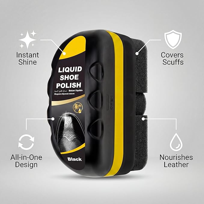 WubbaLubba 2-in-1 Leather Cleaner and Conditioner with Integrated Sponge Applicator – All-in-One Instant Shine Kit for Car Interiors, Furniture, Shoes, Bags, Jackets