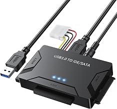 POSUGEAR USB 3.0 to IDE and SATA Adapter, Hard Drive Adapter Cable Universal for 2.5/3.5 inch HDD/SSD Hard Drive Disk, Hard Drive Reader with 12V/2A Power Adapter - Image 1