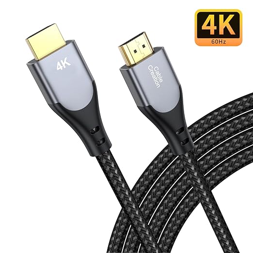 CableCreation HDMI Cable 4K@60Hz, 3ft Grey HDMI 4K Male to Male Cable, Highly-Speed 18Gbps, HDR, 3D for TV, Monitor, PS4/5, Xbox One and More