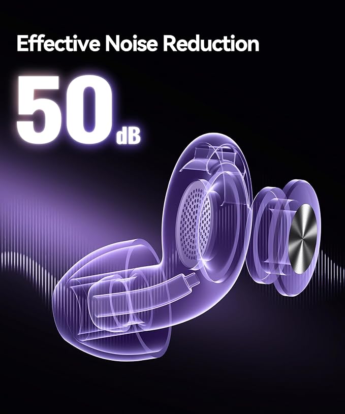 Ear Plugs for Sleeping 50dB Earplugs Noise Cancelling Ear Plugs for Noise Reduction Concerts Soft Reusable Silicone Earplugs for Snoring Side Sleepers Shooting Airplanes with 7 Eartips Case LightBlack