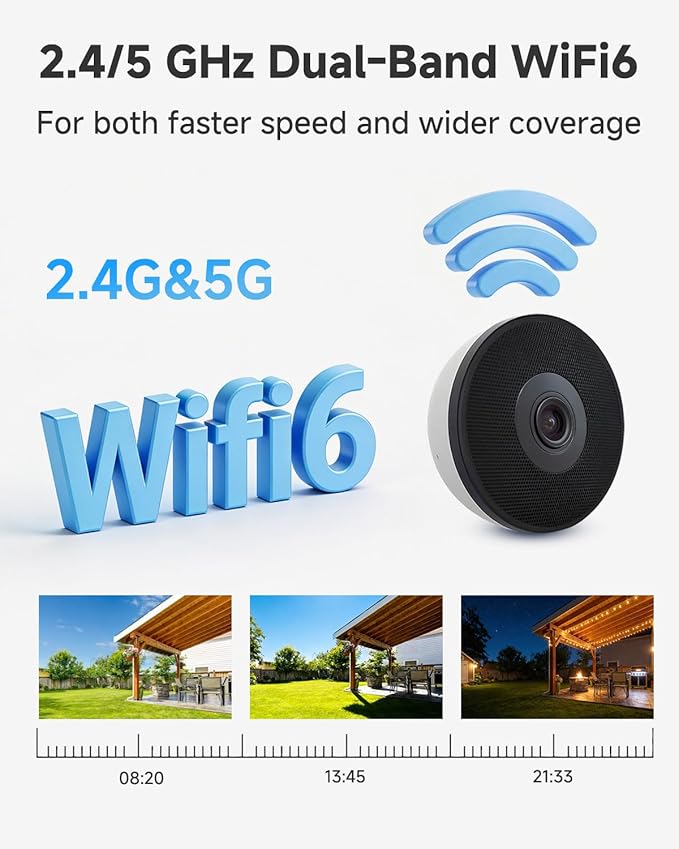 Noorio 2K 4MP Window Camera, 2.4GHz & 5GHz WiFi Indoor Cameras for Home Security with AI Person & Motion Detection, Blacklight Full Color Night Vision, 2-Way Audio, 24/7 Recording, Alexa, Easy Install