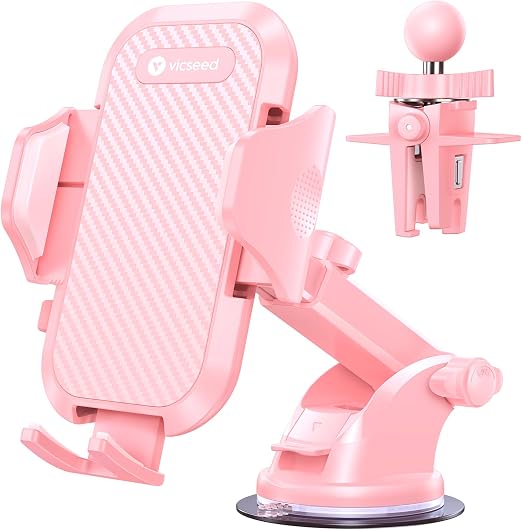 VICSEED Stable Car Phone Holder [Upgraded Strongest Suction, Won't Break]