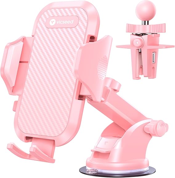 VICSEED Stable Car Phone Holder [Upgraded Strongest Suction, Won't Break]