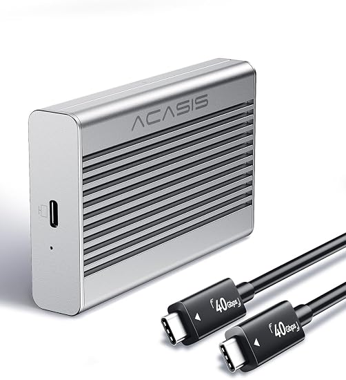 ACASIS 40Gbps M.2 NVMe SSD Enclosure with Aluminum Heat-dissipating fins
