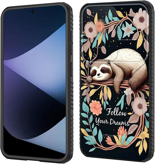 for Galaxy S26 Plus Case Built in Slide Camera Lens Cover,Heavy Duty Shockproof Protection Dual Layer Case for Samsung Galaxy S26 Plus 6.7" 2026,Cute Baby Sloth On The Tree