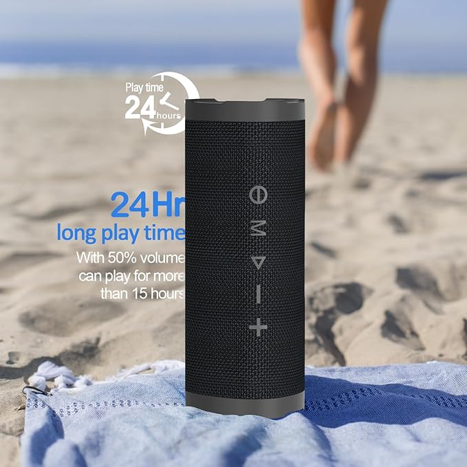 Vanzon Bluetooth Speakers, Wireless Portable Bluetooth Speaker with 24W Stereo Sound,24H Playtime, IPX7 Waterproof,TWS Dual Pairing,Suitable for Home/Outdoor/Party/Travel,Great Gift