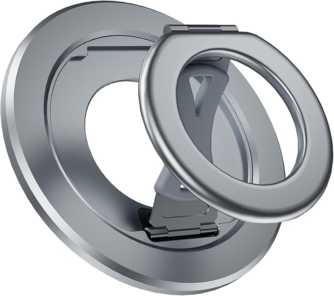 Ultra-Light Dual Sided Magnetic Phone Holder,Car Mount, 360 ° Rotation Finger Ring Holder,Foldable Magnetic Cell Phone Grip Stand Removable Phone Kickstand for All Phones MagSafe Accessories