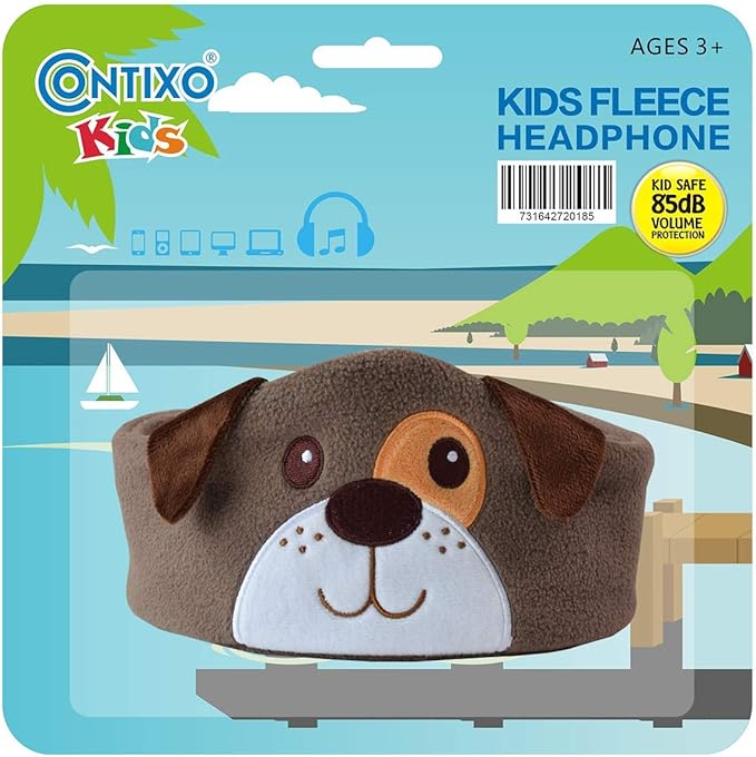 Contixo H1 Kids Headphones, 85dB Volume Limiting with Adjustable Speakers Soft Children Fleece Headband Toddler Headphones
