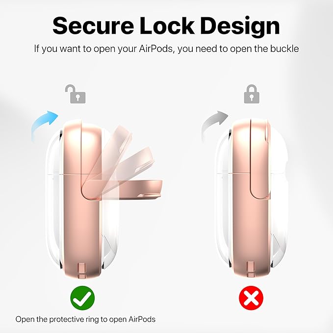Valkit Compatible Airpods 4 Case Cover, Soft TPU Airpods 4th Generation Case with Cleaner Kit, Shockproof Protective Cases with Keychain for Apple AirPod 4 Gen Cases for Women Men(Clear Rosegold)