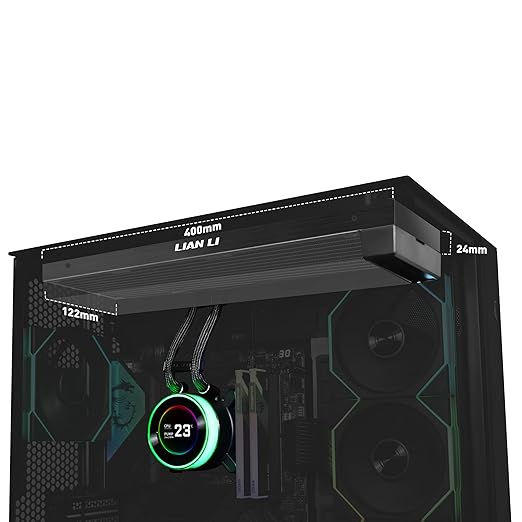 Lian Li Hydroshift II-C 360 Liquid CPU Cooler - Flexible Slide-Tube Clamp Coolant Pathway - 2.1??IPS LCD Screen - 3 Control Mode - Fits Most PC Fans - LGA 1851/1700, AMD AM5/AM4 - Black (HS2LCD36B)