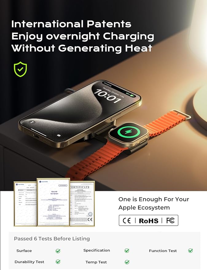 Magnetic Wireless Charger Stand for iPhone Adjustable Charging Dock for iPhone 12 and Later
