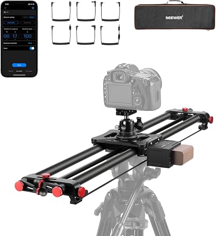 NEEWER 31.5"/80cm Motorized Camera Slider with App Control, ER1