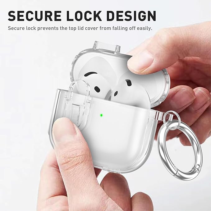 Valkit Compatible AirPods 4th Generation Case Cover, Soft TPU Airpods 4 Cases with Cleaner Kit, Shockproof Protective Case with Keychain for Apple AirPods 4 Gen Cases for Women Men(Transparent)
