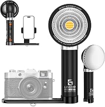 LENSGO Retro Camera Flash with Camera/Phone Holder Mount,Built in Battery with Soft Box Compatible with Sony, Nikon, Canon, Pentax, Olympus & More Cameras & Smartphones (40SHB)