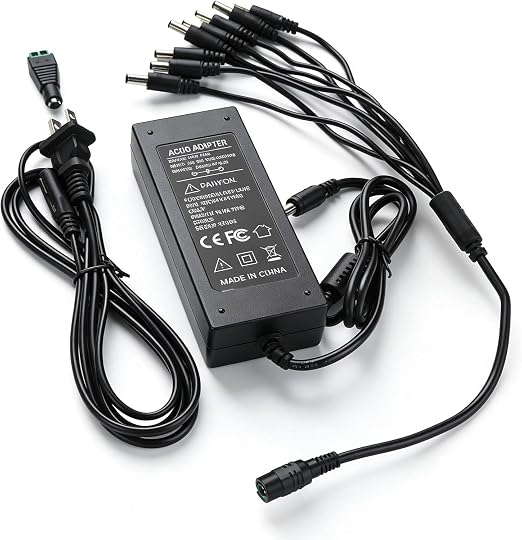 12V 10A Power Supply 120W Adapter + 8-Way Splitter
