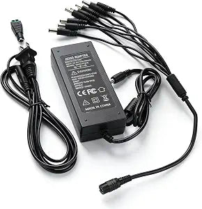 12V 10A Power Supply 120W Adapter + 8-Way Splitter