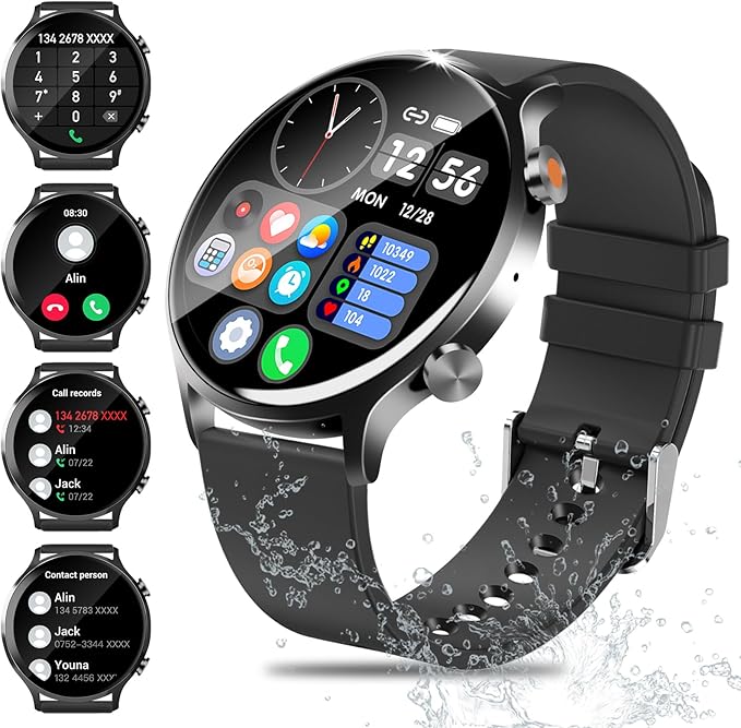 ACEDIS Smart Watch for Men Women,1.39" HD Fitness Watch, IP68 Waterproof Watch with Heart Rate/Blood Oxygen/Sleep Monitor 110+ Sports Modes, Long-Lasting Battery Compatible with Android/iOS