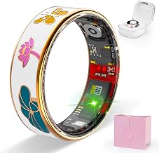 Smart Ring Health Tracker, Men & Women, Featuring a Heart Rate Monitor, Sleep Tracker, 8 Exercise Modes, Step Counter, IP68 Waterproof(White, 10) - Image 1