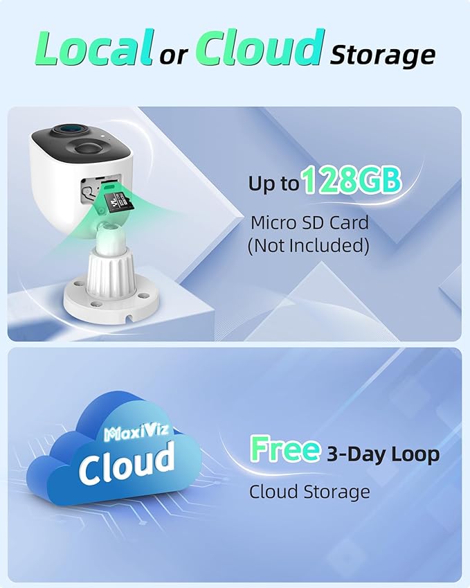 Solar Camera Outdoor Wireless, 2.4GHz Wi-Fi Security Camera with AI Motion Detection, Cameras for Home Security with 2K Color Night Vision, Two-Way Talk, IP66 Weatherproof, Cloud/SD Storage