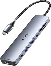 BENFEI 7-in-1 USB C Hub with HDMI(4K@60Hz), 2 USB-A, 1 USB-C Data, 100W Charge, SD/TF Card Reader, Silicone Tangle-Free Cable Compatible with MacBook Pro/Air, iPad Pro, iMac, iPhone 15 Pro/Pro Max - Image 1