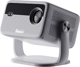 Smart Android Projector with 4K 8K Support, 600 ANSI, 360° Rotatable Mini Projector with Wifi6 and Bluetooth5.2, Auto Keystone & Electric Focus 1080P Portable Movie Phone Proyector for Home Outdoor - Image 1