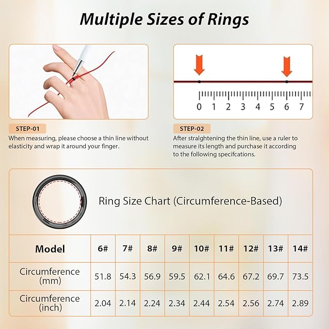 Smart Ring for Women Men Fitness Ring with Heart Rate, Blood Oxygen, Blood Pressure, Sleep Tracker, Step Tracker, IP68 Waterproof Health Ring for iOS & Android,No Subscription Fee (Black, 10#)