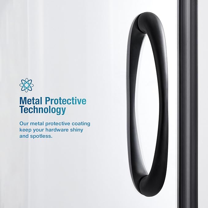 OVE Decors Breeze 38 in. Corner Shower Clear Sliding Door with Walls and Base in Black Finish