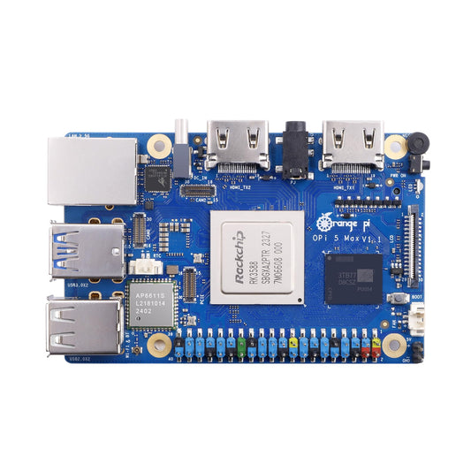Orange Pi 5 Max 8GB RAM LPDDR5 Rockchip RK3588 Development Board, 8K Video Decoding 2.4GHz Frequency M.2 PCIE 2.5G LAN Wi-Fi 6E+BT 5.3/BLE Orange Pi 5 MAX Single Board Computer