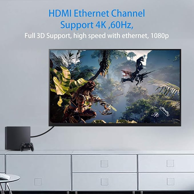 Duttek HDMI Extender Cable, 4K HDMI Cable, Extremely Thin Down Angled HDMI Male to Female Cable Compatible for Nintendo Switch, Xbox One S 360, PS5, PS4, Roku TV Stick, etc 30cm/12 Inch