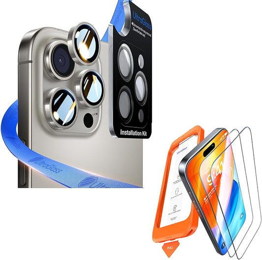 UltraGlass for iPhone 16 Pro (Screen Protector+ Camera Protector) Natural Titanium