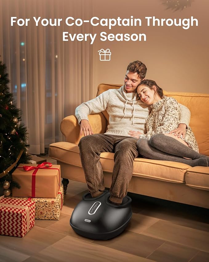 RENPHO Foot Massager with Heat, [2026 Upgraded] Birthday Christmas Gifts for Women Men Elderly, FSA Eligible Shiatsu Foot Massager for Plantar Fasciitis, Deep-Kneading, Air Squeezing Feet Massager