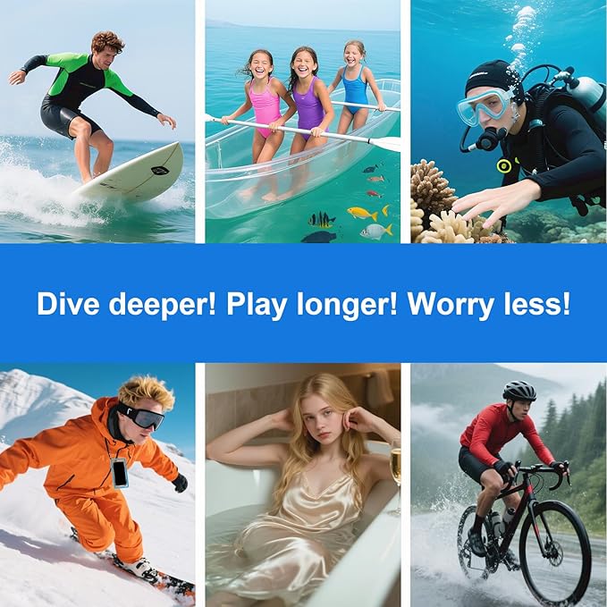 Waterproof Phone Pouch 7.5'',Cruise Essentials IPX8 Waterproof Floating Phone Case/Bag with Lanyard for Snorkeling with Unterwater Touch/Photo for iPhone 17/16/15/14 Pro Max Samsung Galaxy S25 Ultra