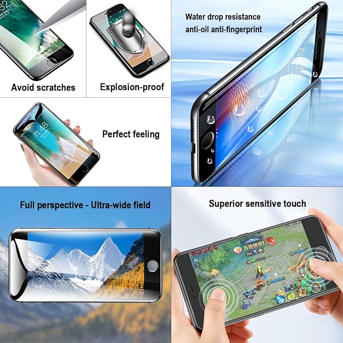 EFAITHFIX for iPhone 7 Plus LCD Screen Replacement White 5.5 Inch Frame Assembly LCD Display 3D Touch Screen Digitizer with Repair Tools Kit Tempered Glass Screen Protector for A1784, A1785, A1661