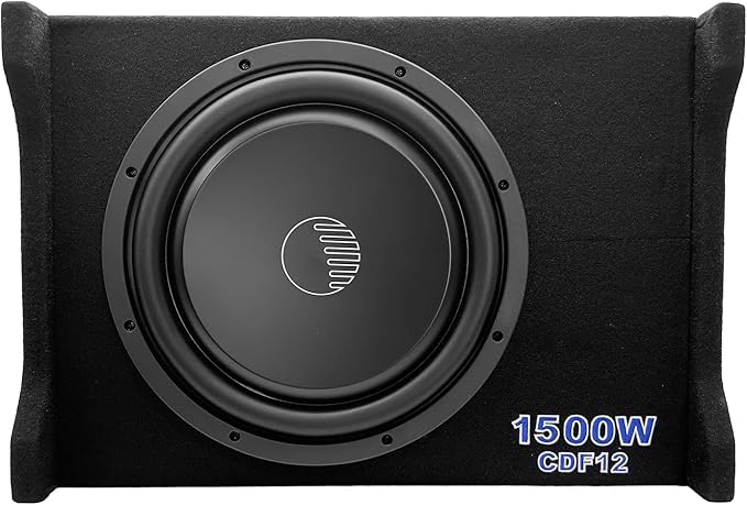 ORION Cobalt CDF12 12” Passive Down-Firing Subwoofer Enclosure – 500W RMS/2000W Max, Slim Sealed Sub Box for Cars & Trucks, Low-Profile Air-Tight Bass Thin Enclosure, Shallow Mount