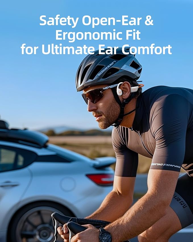 Swimming Headphones,IPX8 Waterproof Bone Conduction Headphones,32GB Memory Open Ear Headphones with Mic,Wireless Bluetooth Earphones Underwater Sport Earbuds for Running Workout Cycling