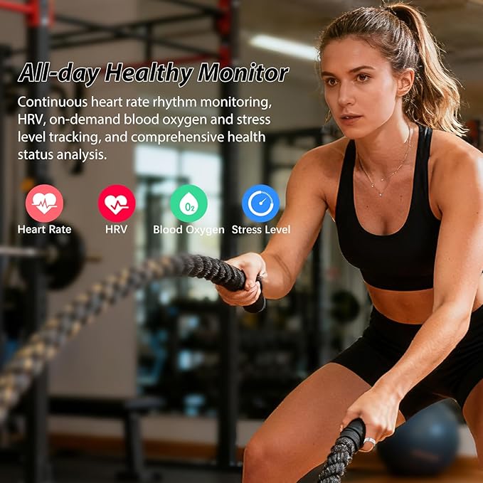Smart Ring for Women Men Fitness Ring with Heart Rate, Blood Oxygen, Blood Pressure, Sleep Tracker, Step Tracker, IP68 Waterproof Health Ring for iOS & Android,No Subscription Fee (Silver, 6#)