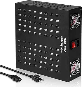 Multiple USB Charging Station, MIXILIN 80 Ports 800W(150A) Fast Charger Station with Power Switch, Desktop Charging Station for Multiple Devices Compatible with Cell Phones iPad Kindle Tablet