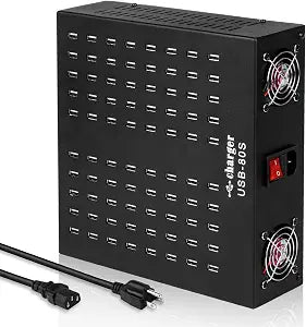 Multiple USB Charging Station, MIXILIN 80 Ports 800W(150A) Fast Charger Station with Power Switch, Desktop Charging Station for Multiple Devices Compatible with Cell Phones iPad Kindle Tablet