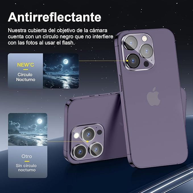 NEW'C 3x Privacy for iPhone 14 Pro Screen Protector (6.1 inches)+ 3x Camera Lens Protector, Sensor Protection,Case Friendly Tempered Glass Film + Dust Plug - Enhanced Privacy Angle of 28 Degrees