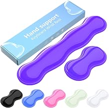MOKURU Gel Keyboard and Mouse Wrist Rest Set, Comfort Ergonomic Wrist Support, for Wrist Pain Relief, Computer Keyboard Wrist Rest (Purple) - Image 1