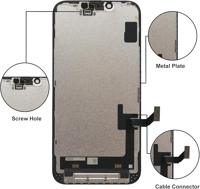LL TRADER Screen Replacement for iPhone 16e 6.1" LCD Retina FHD Display COF Touch Screen Digitizer with Repair Tool Kits, Waterproof Tape, Screen Protector