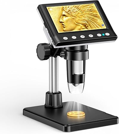 4.3" LCD Digital Coin Microscope with LED Light