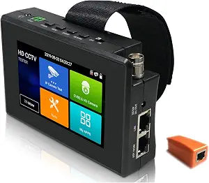 EVERSECU 5 in 1 CCTV Tester Support Up to 4K IP Camera & 720P/1080P/3mp/4mp/5 Megapixel AHD, TVI, CVI & CVBS Analog Camera, 4" Touch Screen Security Video Monitor, POE Out, IP Scan, UTP Cable Test