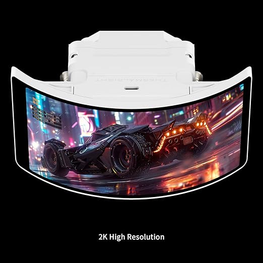 Thermalright Rainbow Vision 360 Turbo ARGB White 360mm Aio Cooler, 60HZ Curved Screen with 2400x1080 Resolution,for AM4/AM5,Intel LGA1851/1700,6.67in 3D with Magnetic Suction Screen,3000RPM Fan Speed