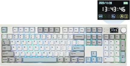 EPOMAKER QK108 Full Size Mechanical Keyboard with Screen & Knob, 8000mAh - Image 1