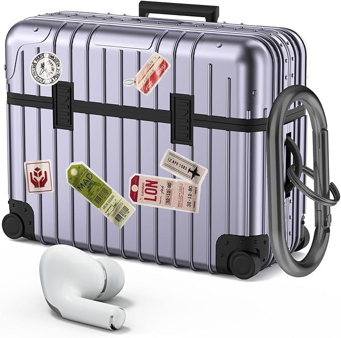 KOREDA for AirPods Pro 2nd/1st Generation Case, Cute Funny Suitcase Design Case for Airpods Pro 2, Fashion Protective Hard Cover for Women Men with Keychain