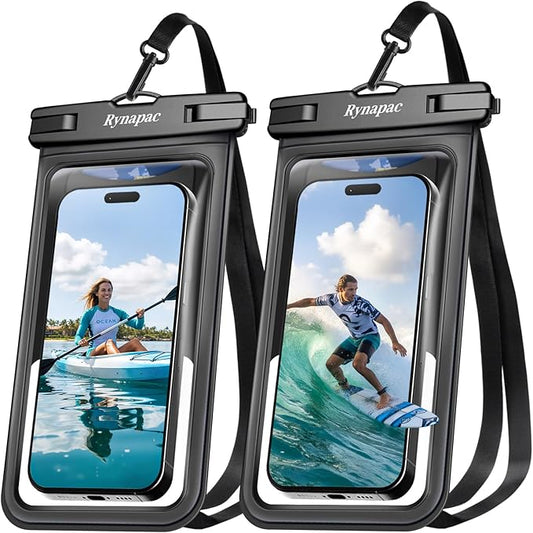 Waterproof Phone Pouch - 2 Pack, IPX8 Waterproof Phone Case with Lanyard for iPhone 17 16 15 Pro Max, Cell Phone Dry Bag for Beach Vacation Travel Cruise Essentials, Touch Screen, Up to 8.5"